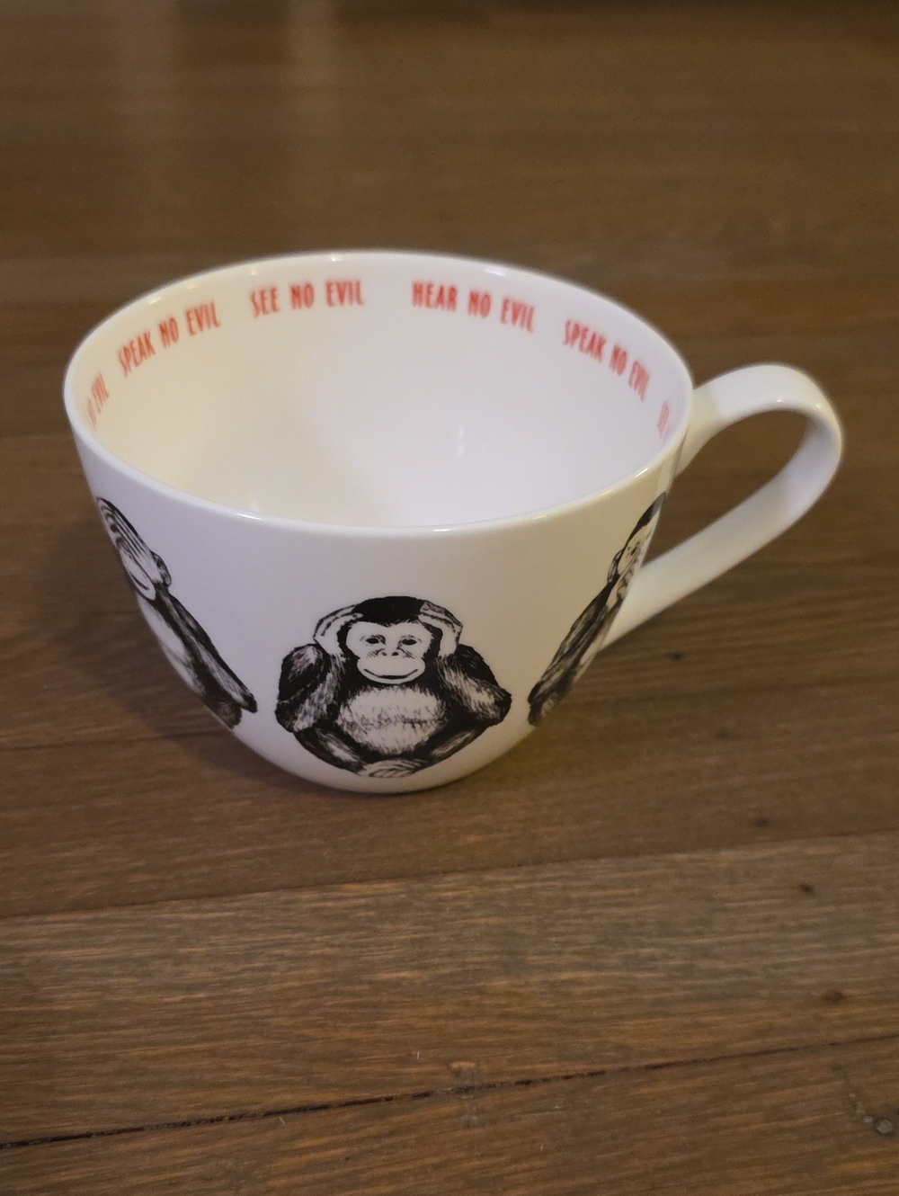 Portobello By Design 'See- Hear-Speak No Evil' Monkey Accent Mug - Bone China